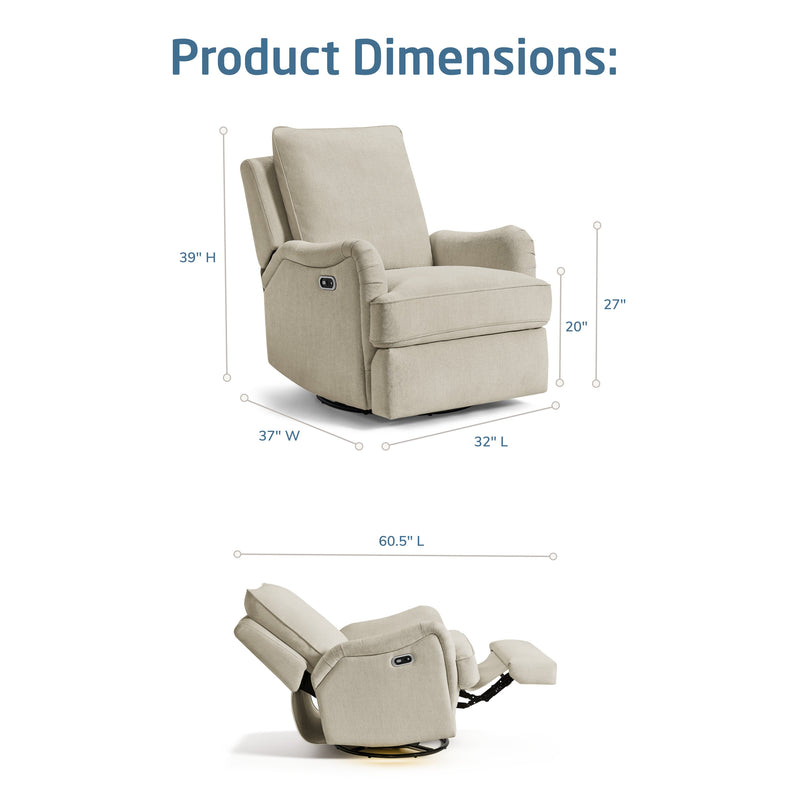 Load image into Gallery viewer, Maxi-Cosi Nursery Lindon Swivel Glider &amp; Power Recliner
