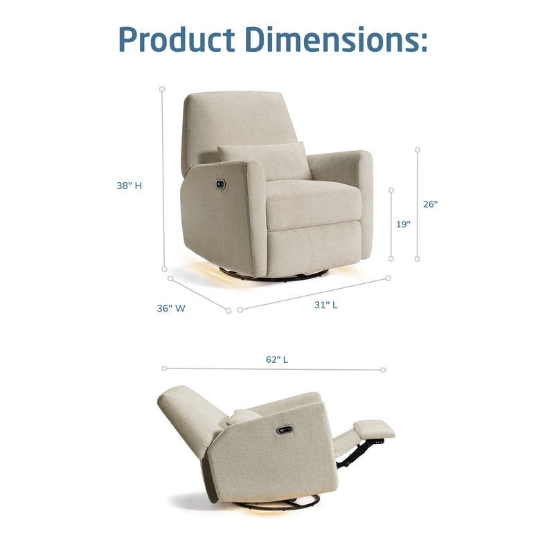 Load image into Gallery viewer, Maxi-Cosi Nursery Ansel Swivel Glider &amp; Power Recliner with Nightlight
