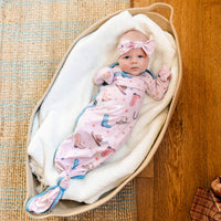 Copper Pearl Newborn Knotted Gown | Cheyenne