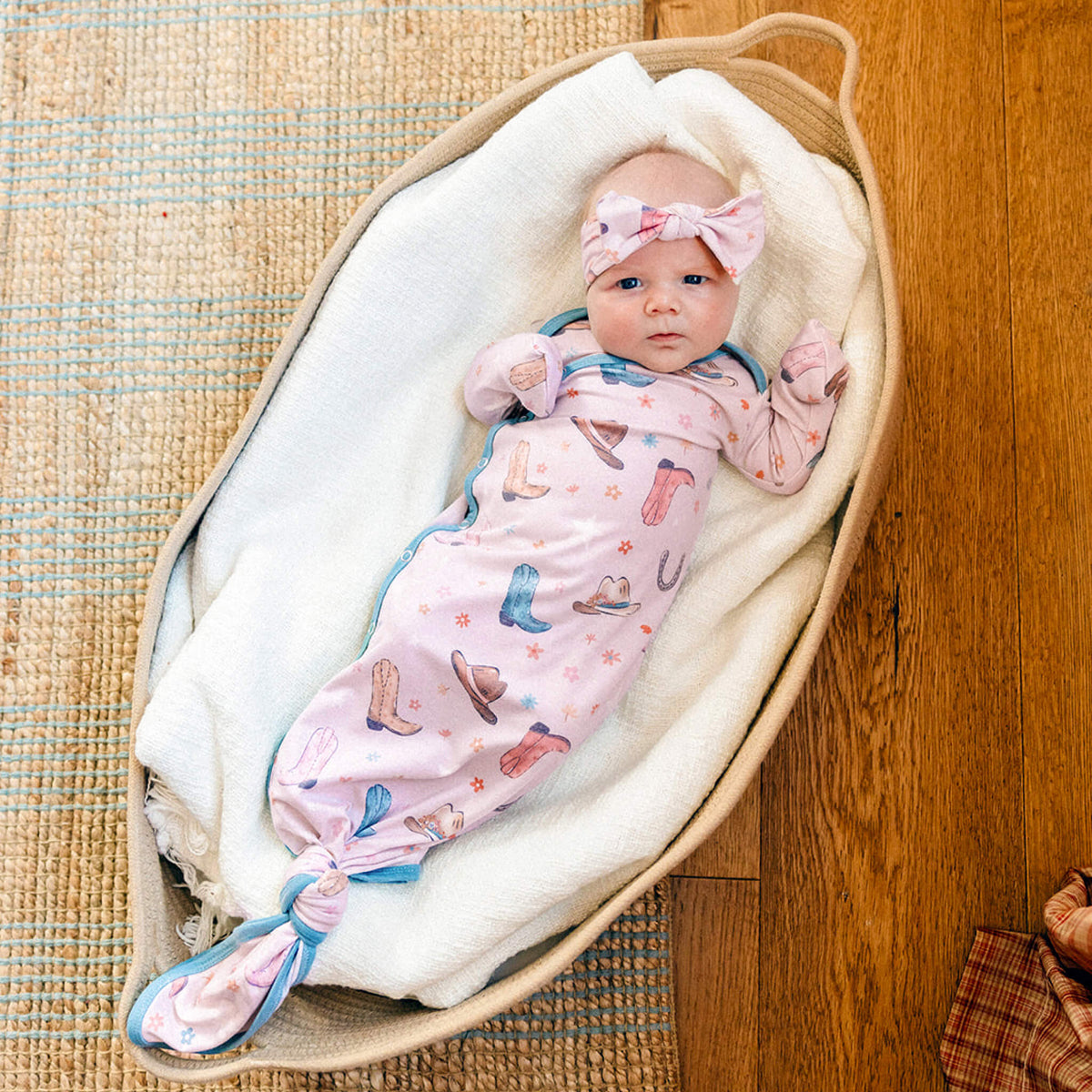 Copper Pearl Newborn Knotted Gown | Cheyenne