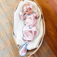 Copper Pearl Newborn Knotted Gown | Cheyenne