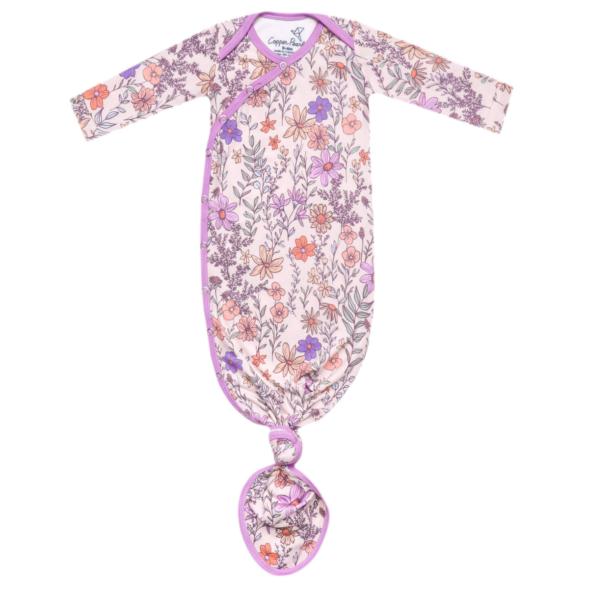 Copper Pearl Newborn Knotted Gown | Flora