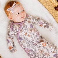 Copper Pearl Newborn Knotted Gown | Flora