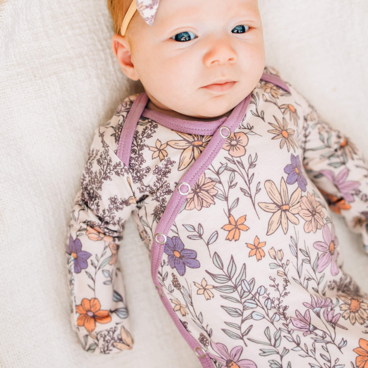 Copper Pearl Newborn Knotted Gown | Flora