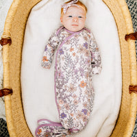 Copper Pearl Newborn Knotted Gown | Flora