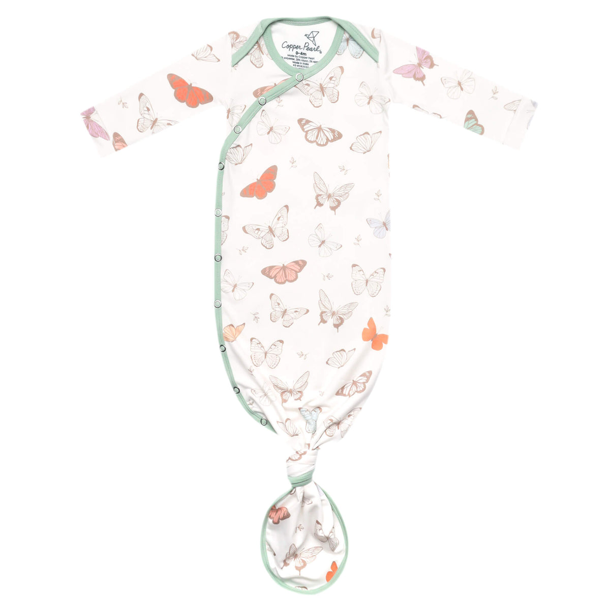 Copper Pearl Newborn Knotted Gown | Luna