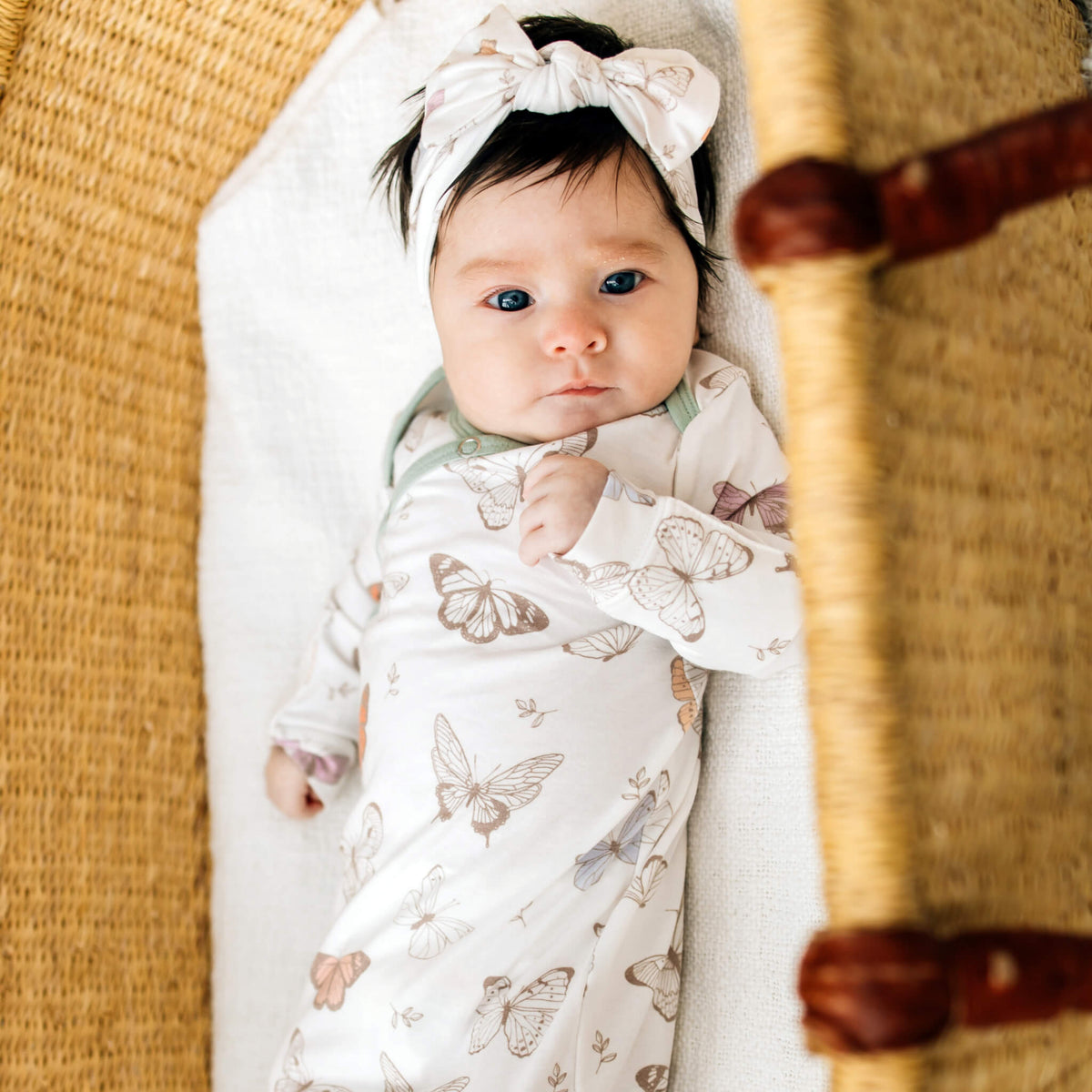 Copper Pearl Newborn Knotted Gown | Luna