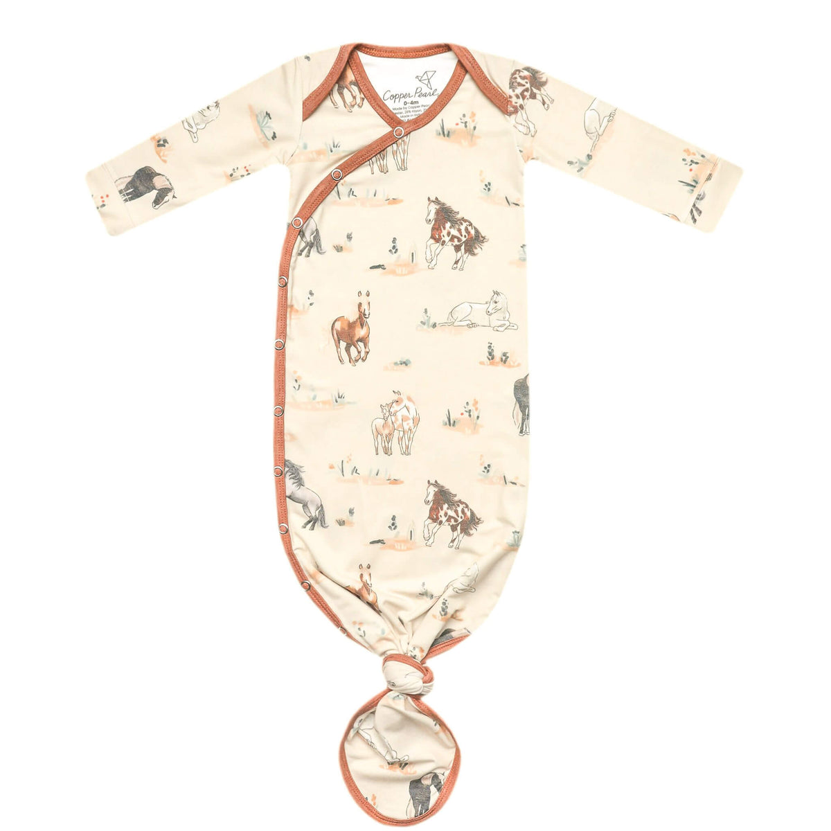 Copper Pearl Newborn Knotted Gown | Montana