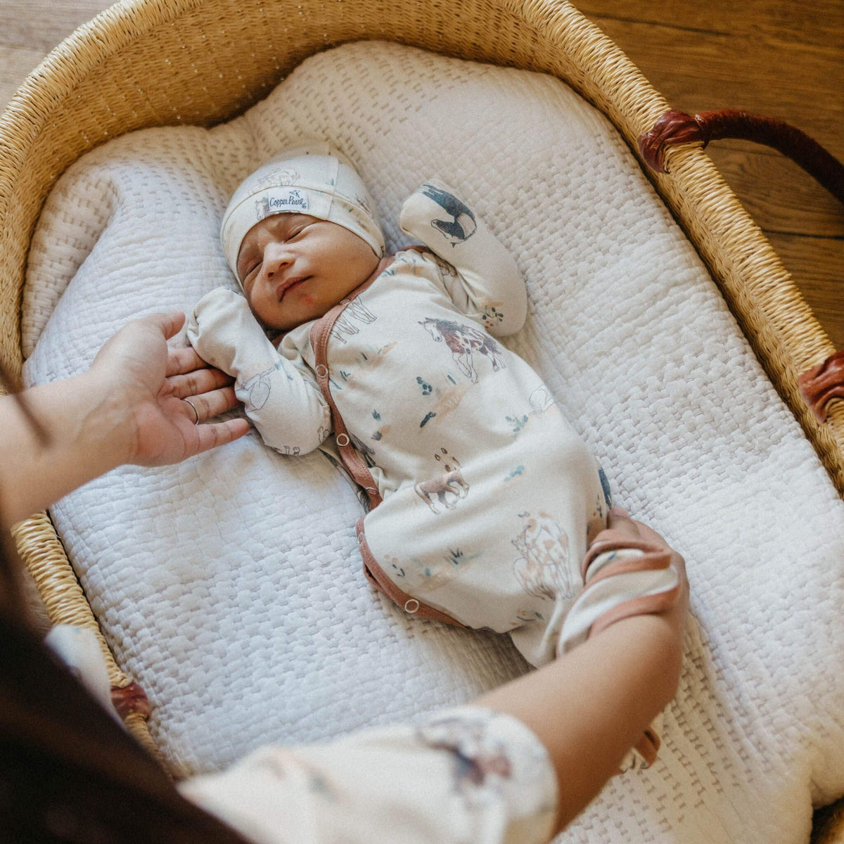 Copper Pearl Newborn Knotted Gown | Montana