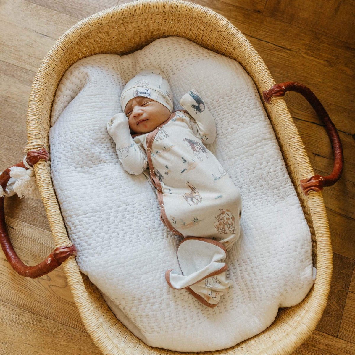 Copper Pearl Newborn Knotted Gown | Montana