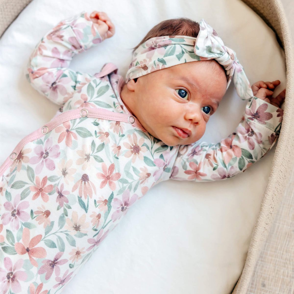 Copper Pearl Newborn Knotted Gown | Natalie