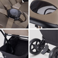 Silver Cross Nia Compact Stroller + Folding Bassinet Bundle