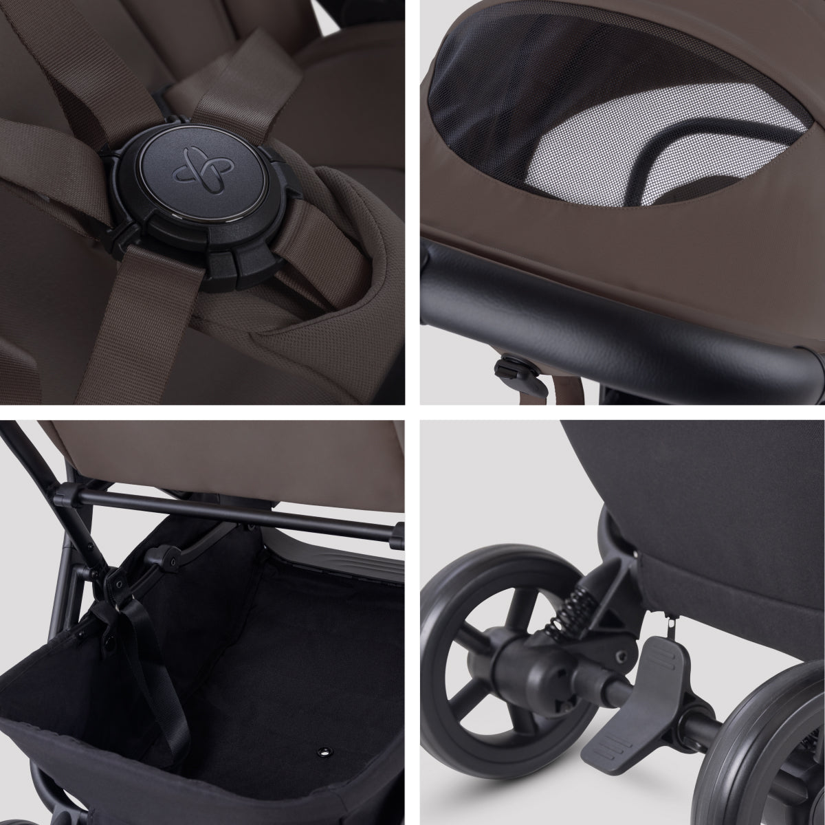 Silver Cross Nia Compact Stroller + Folding Bassinet Bundle