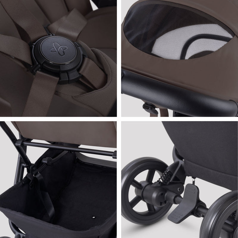 Load image into Gallery viewer, Silver Cross Nia Compact Stroller + Folding Bassinet Bundle

