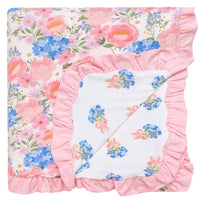 Copper Pearl Bamboo Ruffled Three-Layer Quilt | Penelope