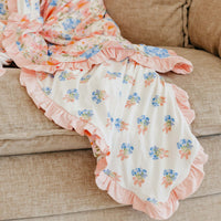 Copper Pearl Bamboo Ruffled Three-Layer Quilt | Penelope