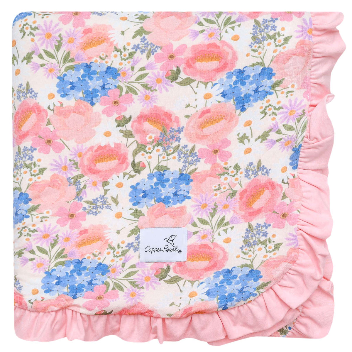 Copper Pearl Bamboo Ruffled Three-Layer Quilt | Penelope