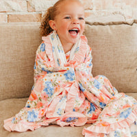 Copper Pearl Bamboo Ruffled Three-Layer Quilt | Penelope