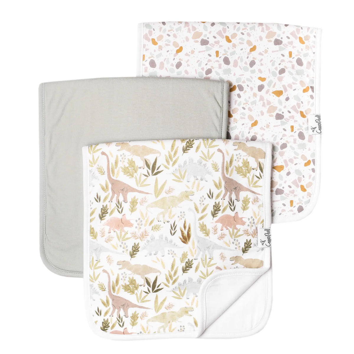 Copper Pearl Premium Burp Cloths 3 Pack