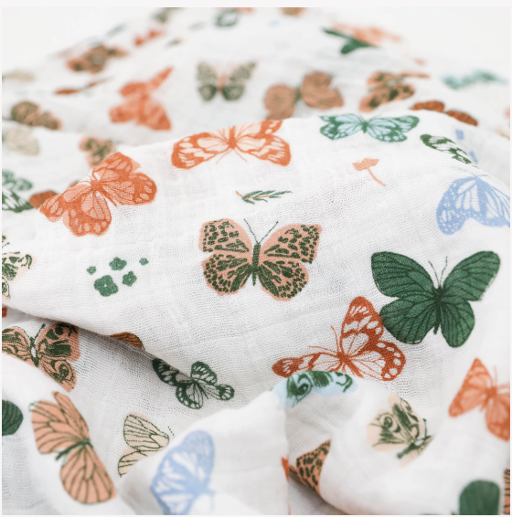 Load image into Gallery viewer, Little Unicorn Cotton Muslin Swaddle 3-Pack - Butterflies
