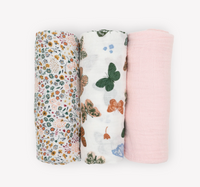 Little Unicorn Cotton Muslin Swaddle 3-Pack - Butterflies