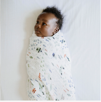 Little Unicorn Deluxe Cotton Muslin Single Swaddle - Dragon Days