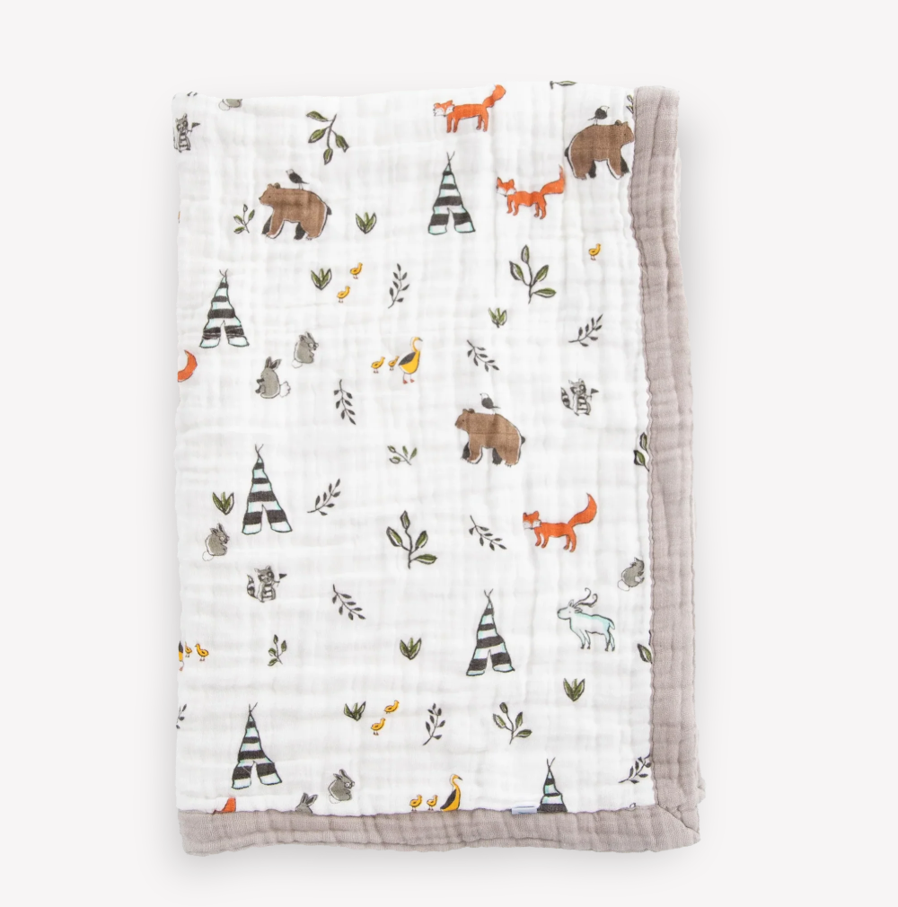 Little Unicorn Cotton Muslin Quilt - Forest Friends