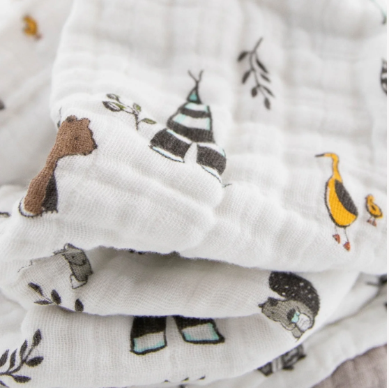 Load image into Gallery viewer, Little Unicorn Cotton Muslin Quilt - Forest Friends
