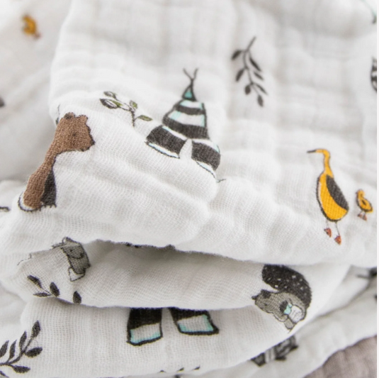Little Unicorn Cotton Muslin Quilt - Forest Friends