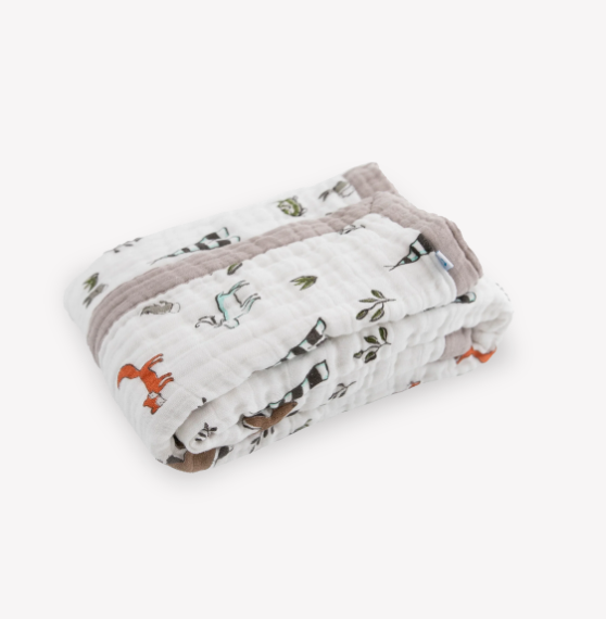 Load image into Gallery viewer, Little Unicorn Cotton Muslin Quilt - Forest Friends
