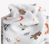 Little Unicorn Cotton Muslin Single Swaddle - Forest Friends