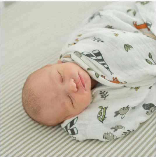 Little Unicorn Cotton Muslin Single Swaddle - Forest Friends
