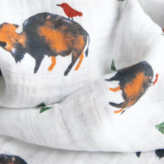 Load image into Gallery viewer, Little Unicorn Cotton Muslin Swaddle 3-Pack - Bison
