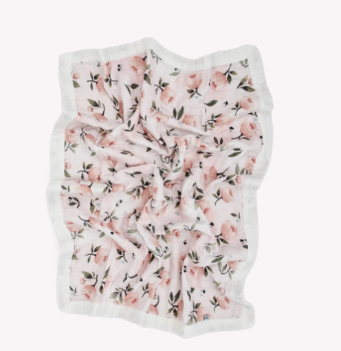 Load image into Gallery viewer, Little Unicorn Organic Cotton Muslin Baby Blanket - Watercolor Floret
