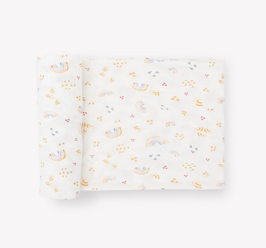 Little Unicorn Stretch Knit Swaddle Blanket - Rainbows