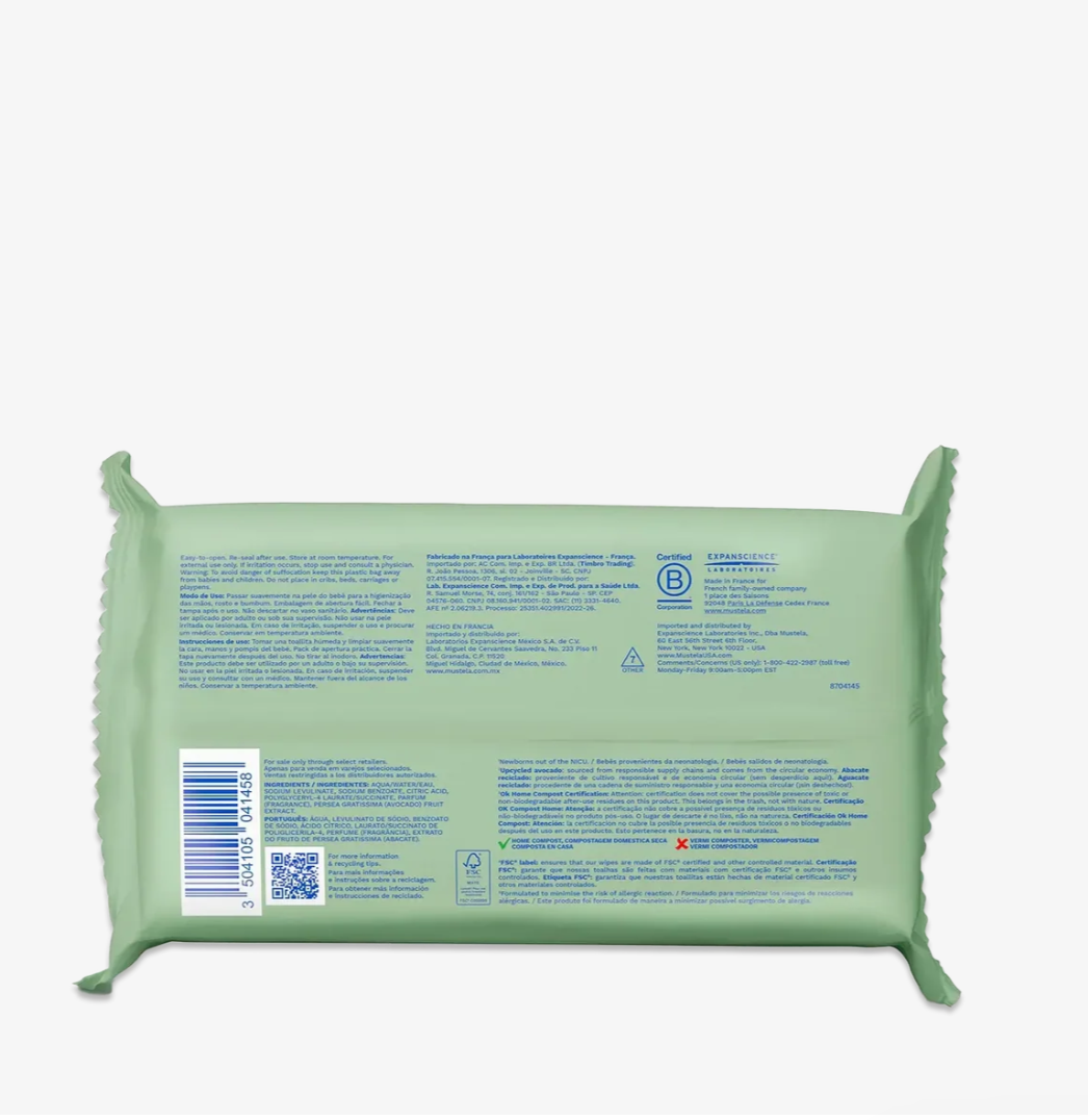 Mustela Home Compostable Wipes