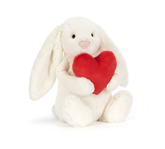 Jellycat Bashful Red Love Heart Bunny - Medium
