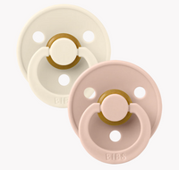 Bibs Pacifier Size 2 - Ivory / Blush