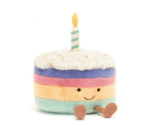 Amuseable Rainbow Birthday Cake