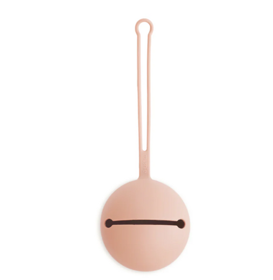 Mushie Silicone Pacifier Holder Case - Blush