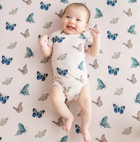 Kyte Baby Bamboo Crib Sheet - Butterfly