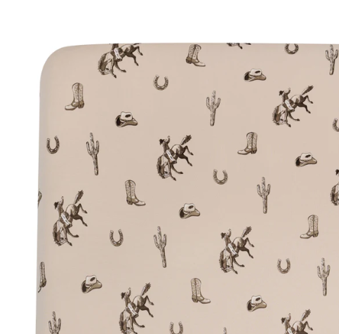 Kyte Baby Bamboo Crib Sheet - Cowboy
