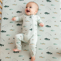 Kyte Baby Bamboo Crib Sheet - Fishing