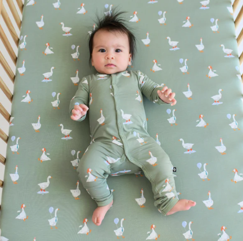 Kyte Baby Bamboo Crib Sheet - Silly Goose