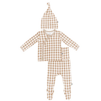 Take Me Home Set with Hat - Gingham Bisque