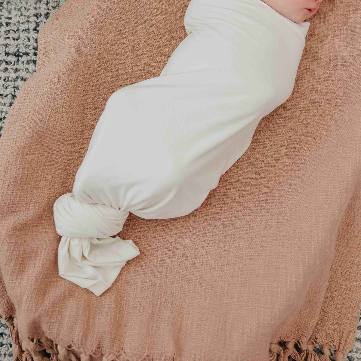 Copper Pearl Knit Swaddle Blanket | Cru
