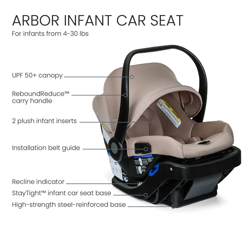 Load image into Gallery viewer, Britax Phases Travel System with Arbor Infant Car Seat + StayTight Base
