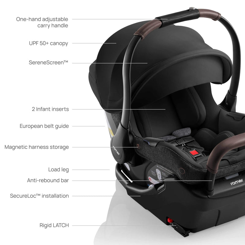 Load image into Gallery viewer, Romer Juni Infant Car Seat + Tura Stroller Travel System
