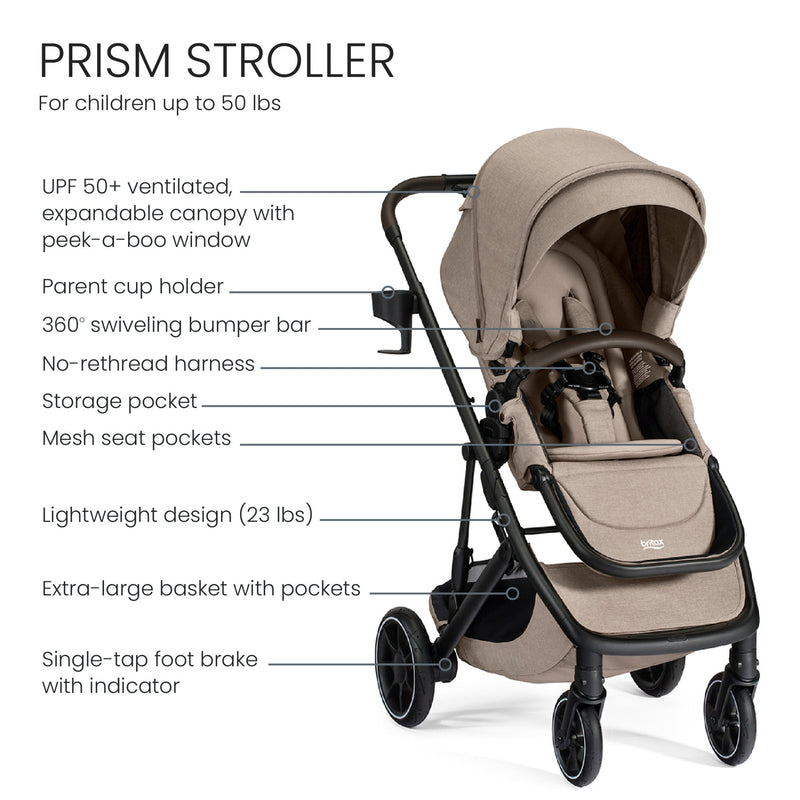 Load image into Gallery viewer, Britax Prism Full-Size Travel System with Willow S Infant Car Seat + Alpine Base
