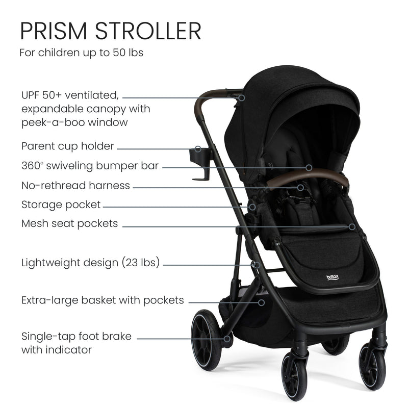 Load image into Gallery viewer, Britax Prism Full-Size Travel System with Willow S Infant Car Seat + Alpine Base
